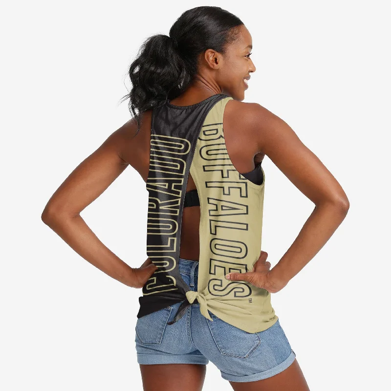 Colorado Buffaloes Womens Tie-Breaker Sleeveless Top