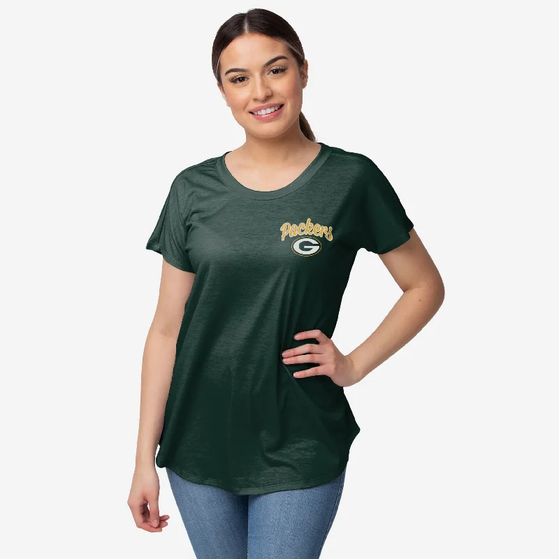 Green Bay Packers Womens Script Wordmark Tunic Top