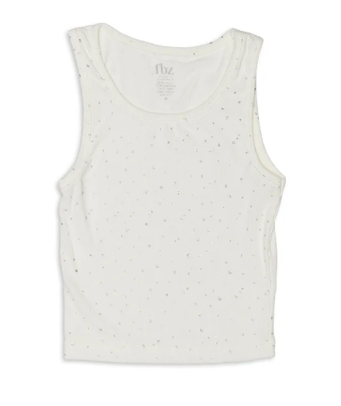 FBZ Girls Kai White Sparkle Tank