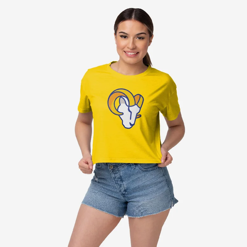 Los Angeles Rams Womens Alternate Team Color Crop Top