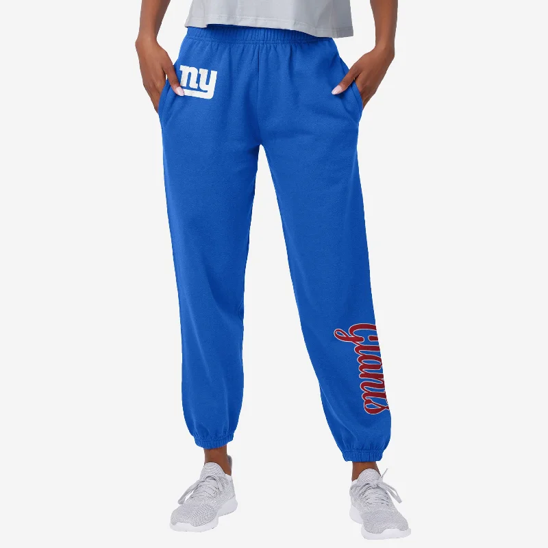 New York Giants Womens Script Wordmark Team Color Sweatpants