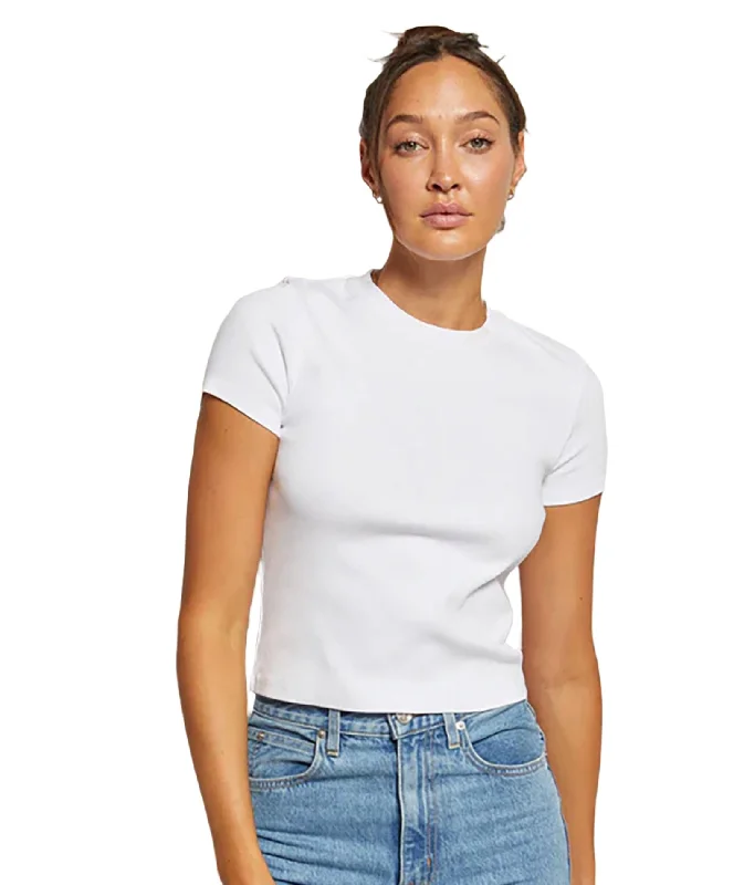 Perfect White Tee Women Katz Ribbed Tee