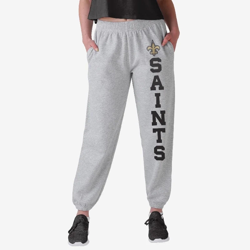 New Orleans Saints Womens Big Wordmark Gray Sweatpants