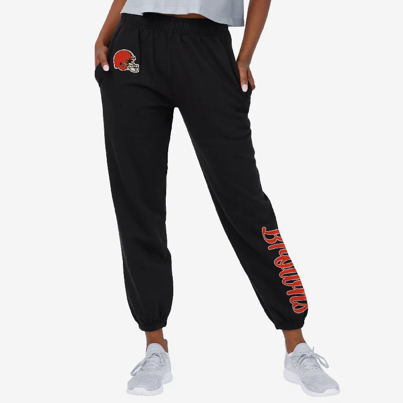 Cleveland Browns Womens Script Wordmark Team Color Sweatpants