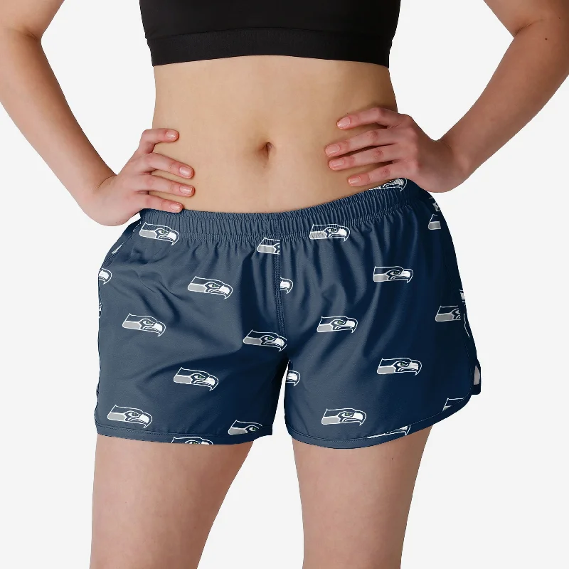 Seattle Seahawks Womens Mini Print Running Shorts