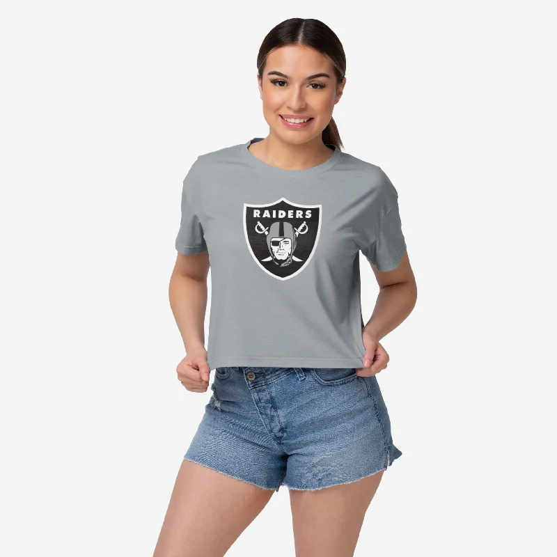 Las Vegas Raiders Womens Alternate Team Color Crop Top