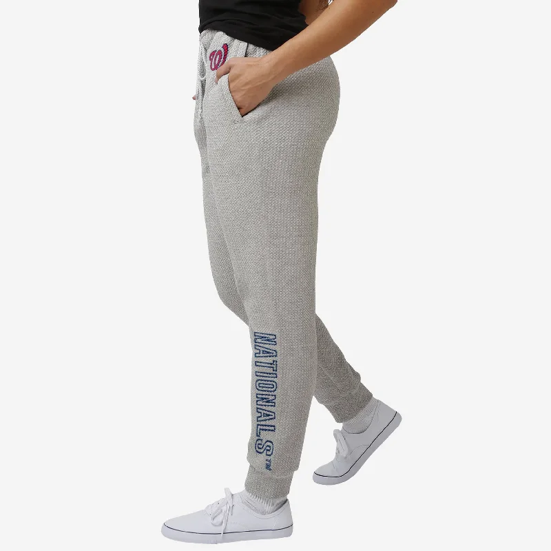 Washington Nationals Womens Gray Woven Joggers