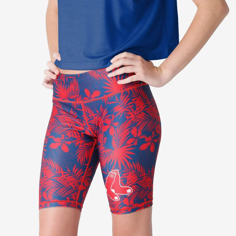 Boston Red Sox Womens Floral Bike Shorts