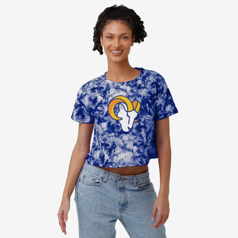 Los Angeles Rams Womens Tie-Dye Big Logo Crop Top