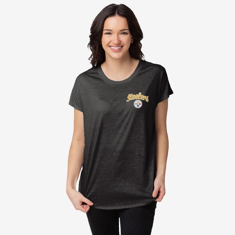 Pittsburgh Steelers Womens Script Wordmark Tunic Top