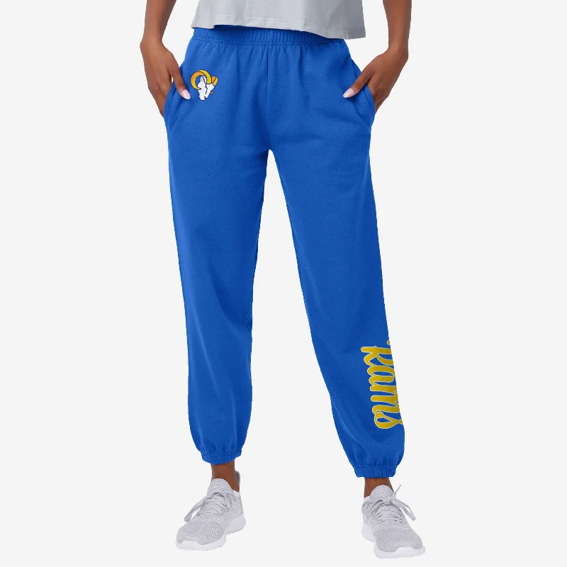 Los Angeles Rams Womens Script Wordmark Team Color Sweatpants