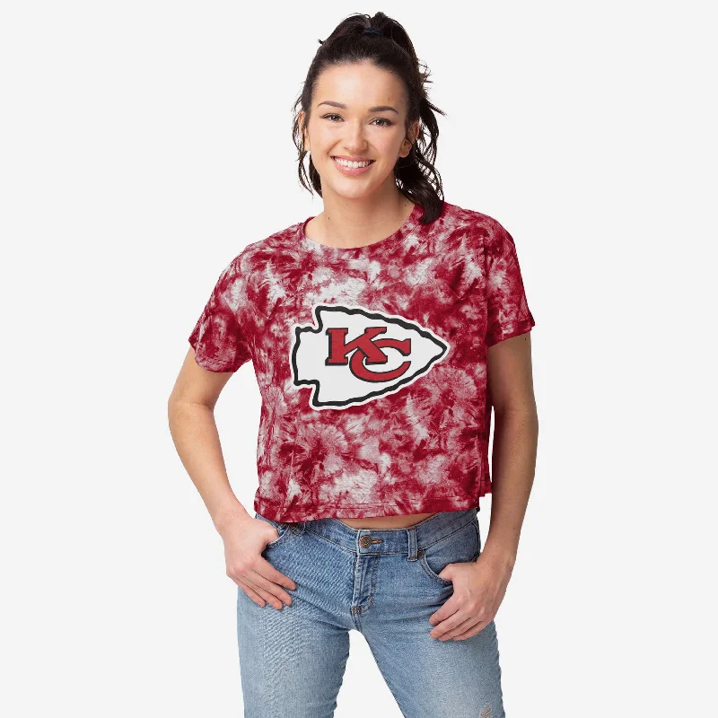 Kansas City Chiefs Womens Tie-Dye Big Logo Crop Top