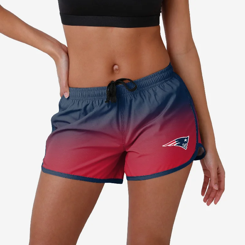 New England Patriots Womens Gradient Running Shorts