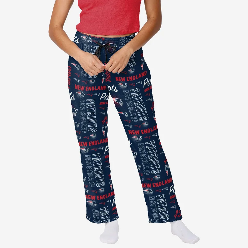 New England Patriots Womens Mini Print Lounge Pants