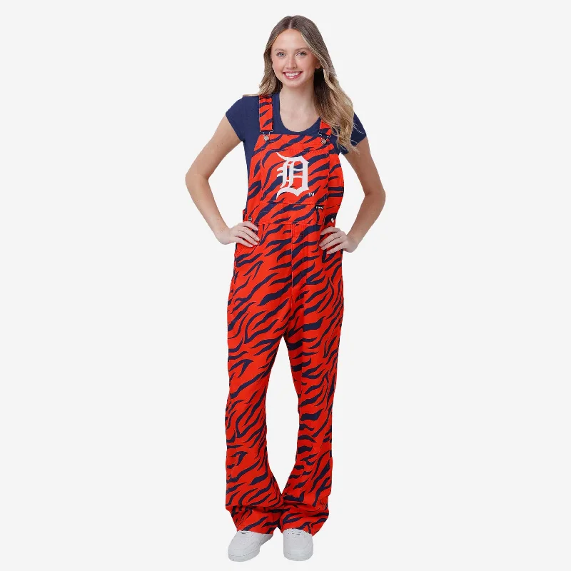 Detroit Tigers Womens Tiger Stripe Thematic Bib Overalls