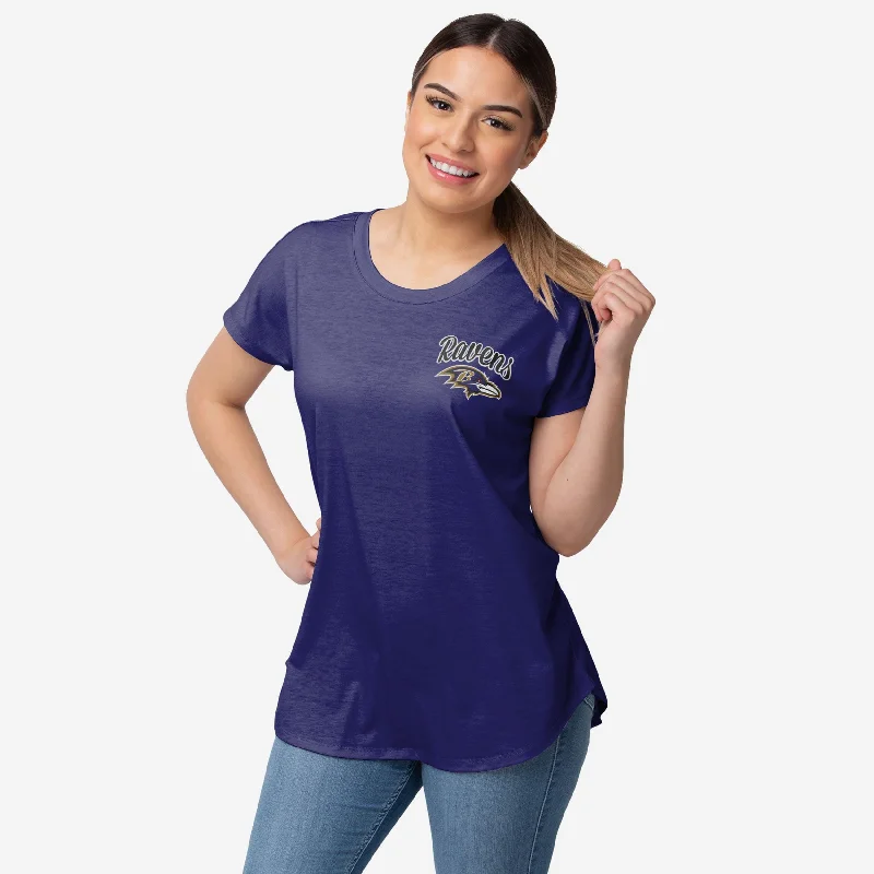 Baltimore Ravens Womens Script Wordmark Tunic Top