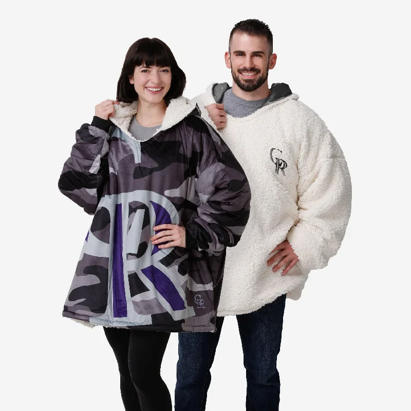 Colorado Rockies Reversible Team Color Camo Hoodeez