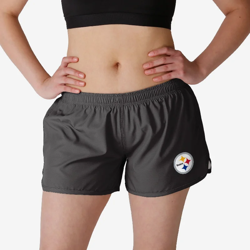 Pittsburgh Steelers Womens Solid Running Shorts