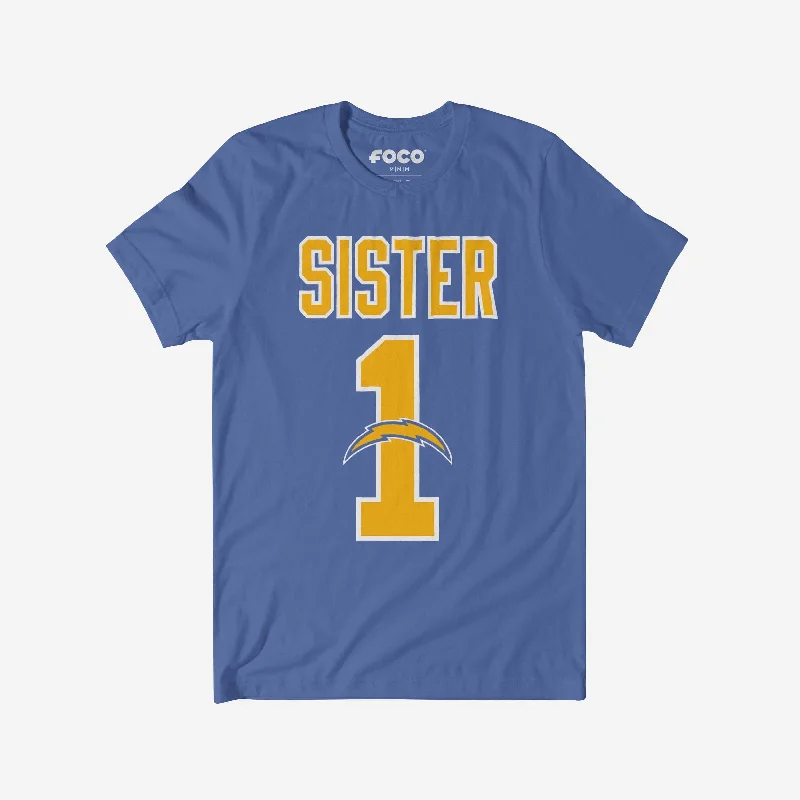 Los Angeles Chargers Number 1 Sister T-Shirt