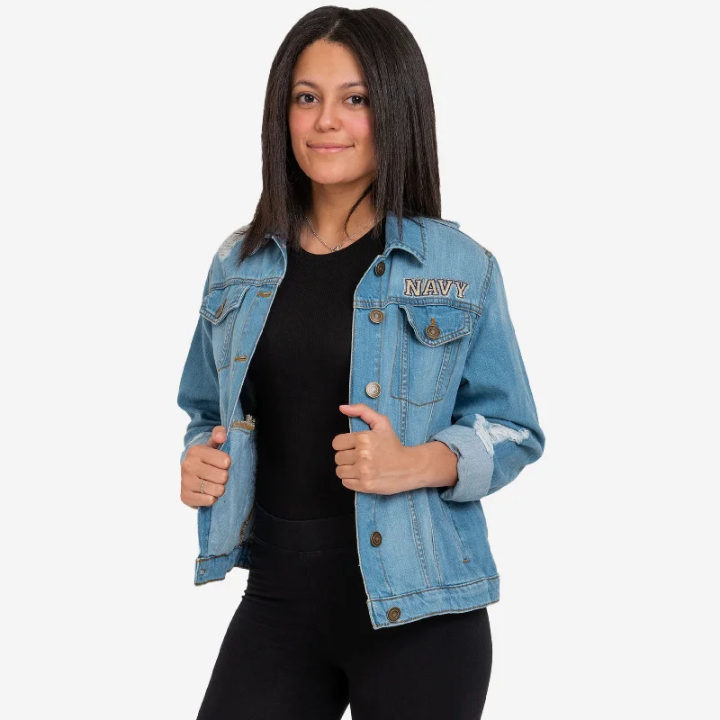 Navy Midshipmen Womens Denim Days Jacket