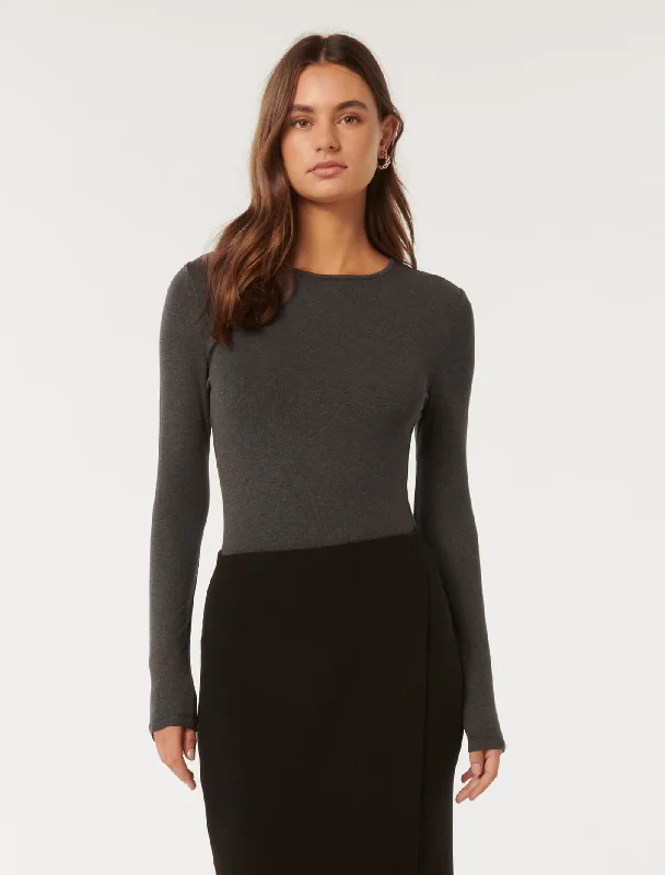 Janelle Long Sleeve Crew Neck Top