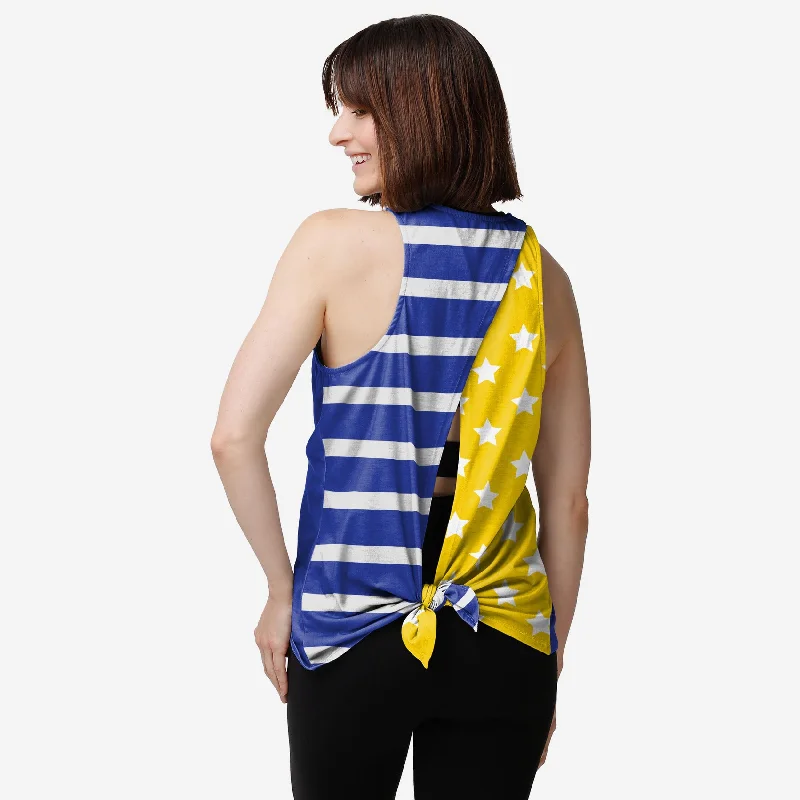 Los Angeles Rams Womens Americana Tie-Breaker Sleeveless Top