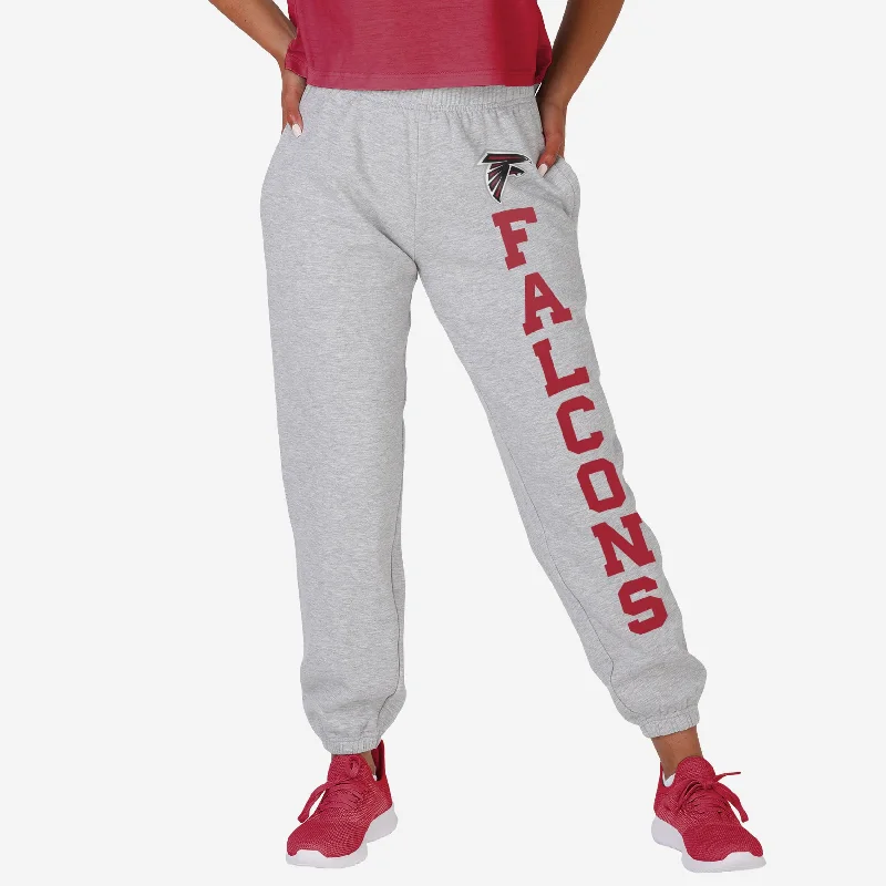 Atlanta Falcons Womens Big Wordmark Gray Sweatpants