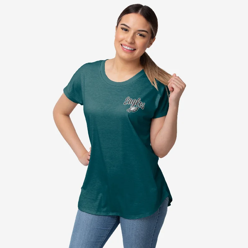 Philadelphia Eagles Womens Script Wordmark Tunic Top