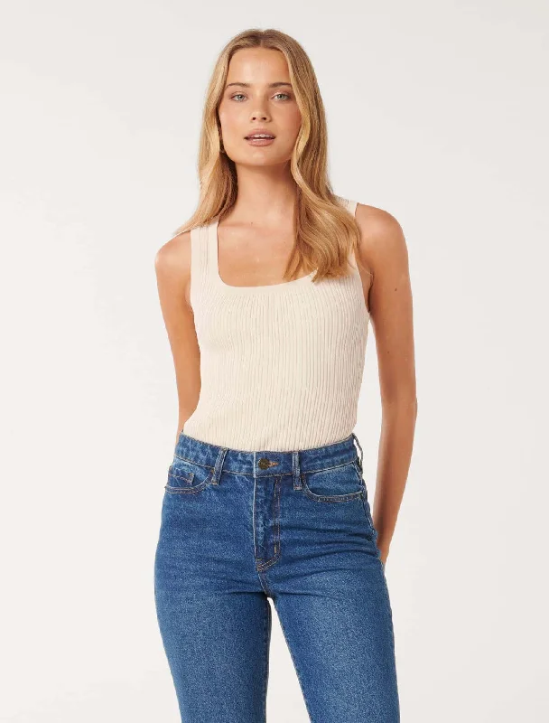 Seville Mutli Rib Knit Tank Top