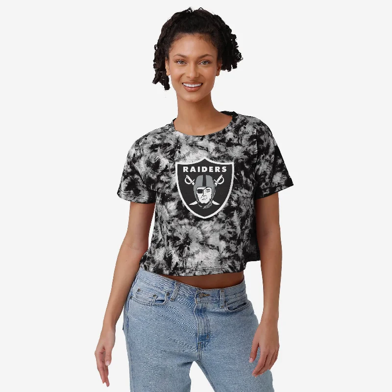 Las Vegas Raiders Womens Tie-Dye Big Logo Crop Top