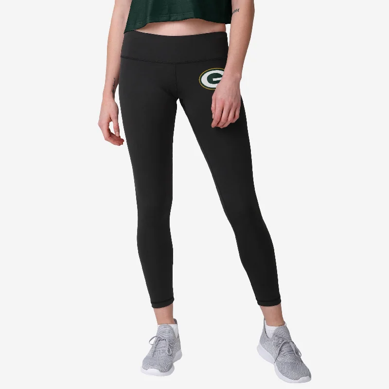 Green Bay Packers Womens Calf Logo Black Legging