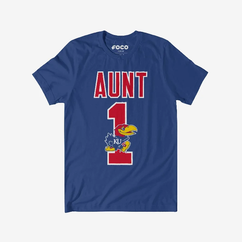 Kansas Jayhawks Number 1 Aunt T-Shirt