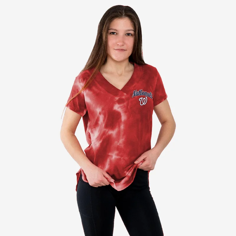 Washington Nationals Womens Tie-Dye Rush Oversized T-Shirt