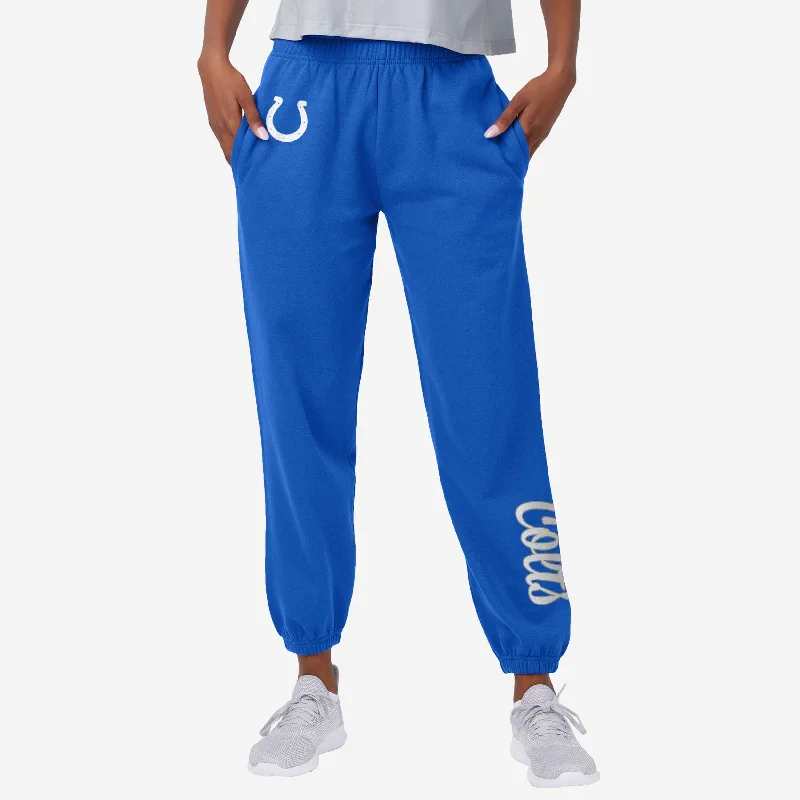 Indianapolis Colts Womens Script Wordmark Team Color Sweatpants