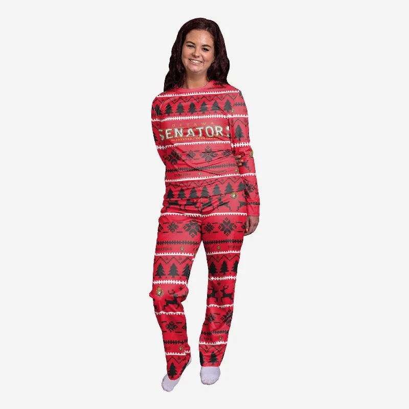 Ottawa Senators Womens Family Holiday Pajamas