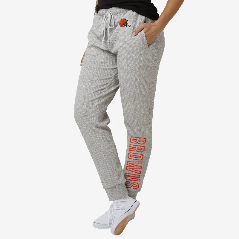 Cleveland Browns Womens Gray Woven Joggers