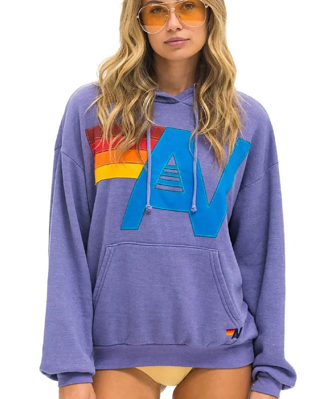 Aviator Nation Women Logo Stitch Pullover Hoodie Lavender