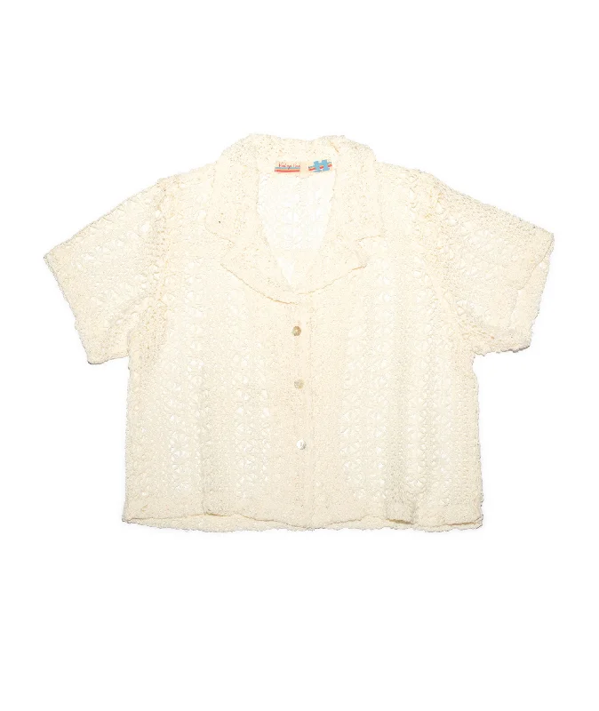 Vintage Havana Girls Pami Crochet Button Down