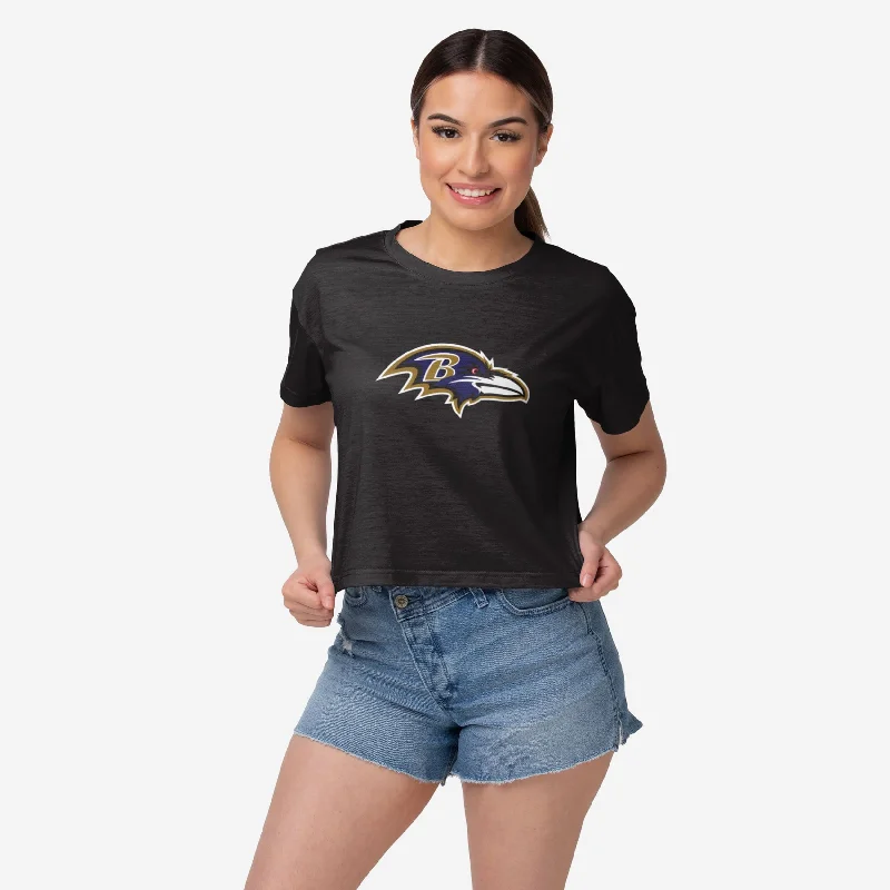 Baltimore Ravens Womens Alternate Team Color Crop Top