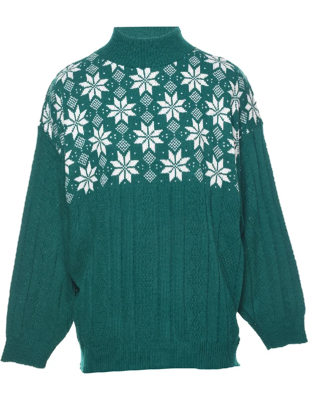 Nordic Green Jumper - M