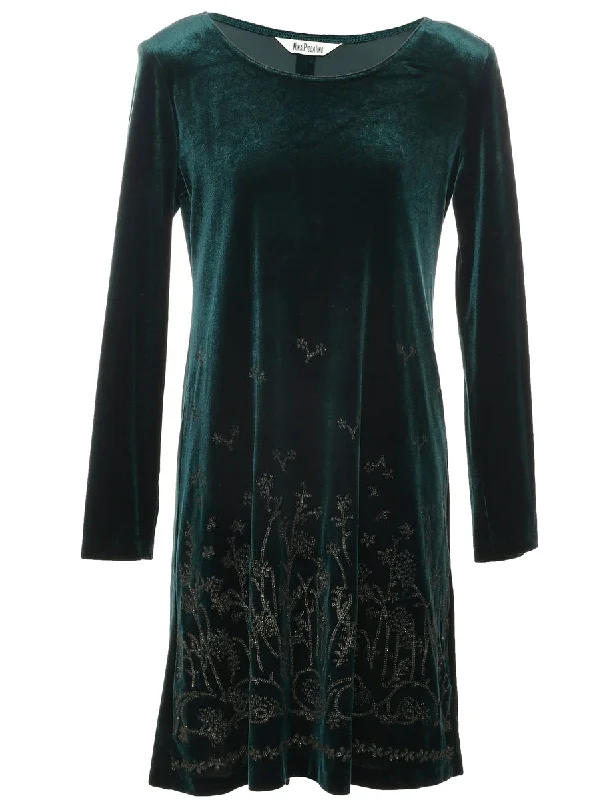 Velvet  Sparkly Finish Evening Dress - M