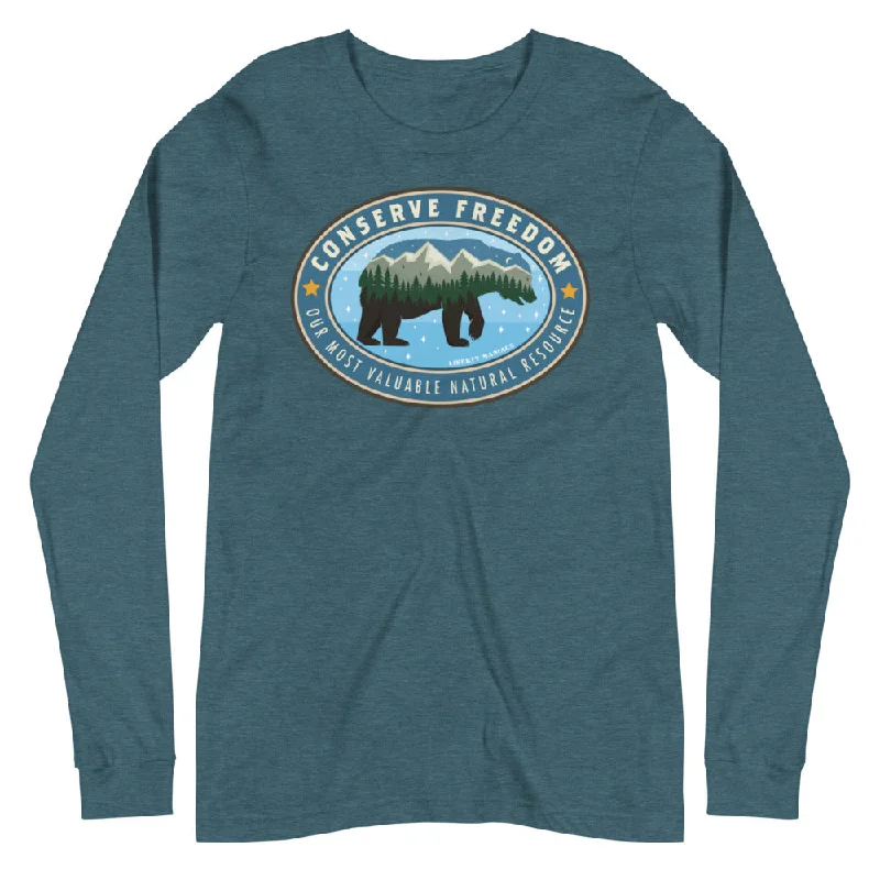 Conserve Freedom Mountain Man Long Sleeve Tee