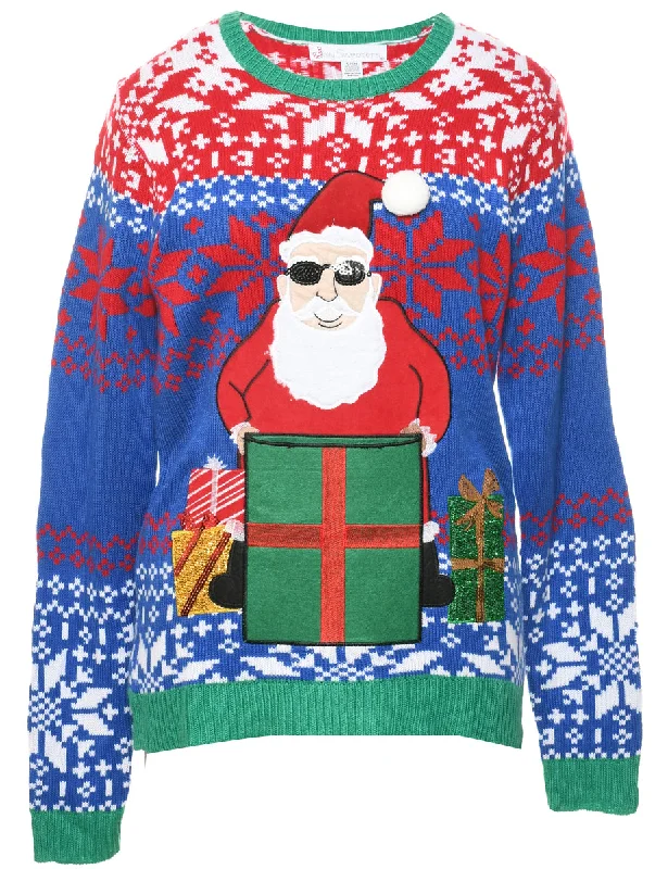 Santa Claus Design Christmas Jumper - S