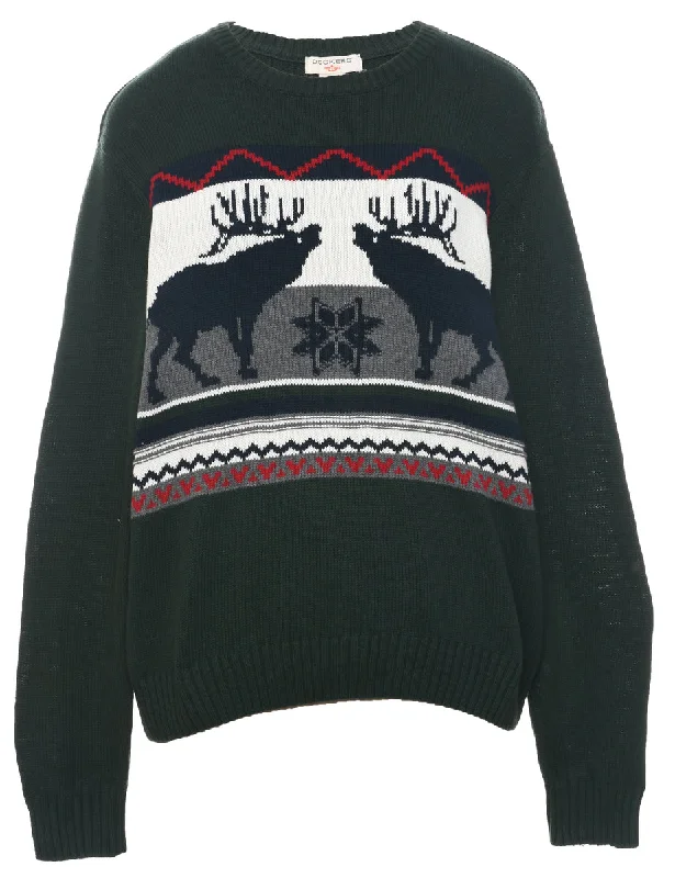 Dockers Dark Green Jumper - M