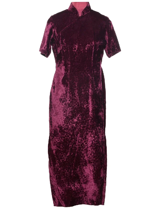 Velvet Evening Dress - L