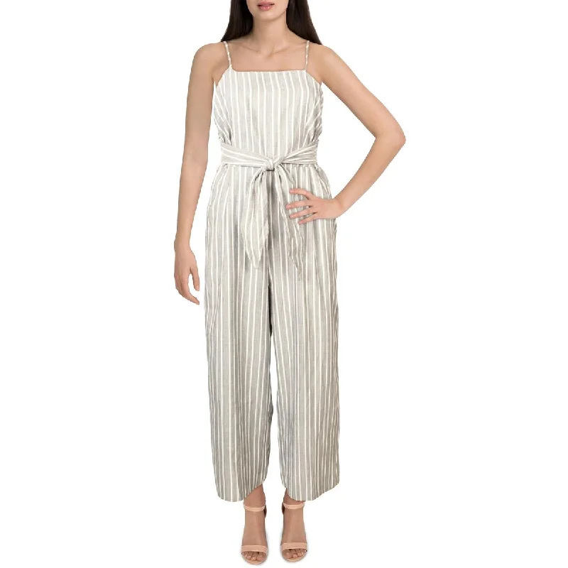 Le Lis Womens Striped Tie Waist Jumpsuit