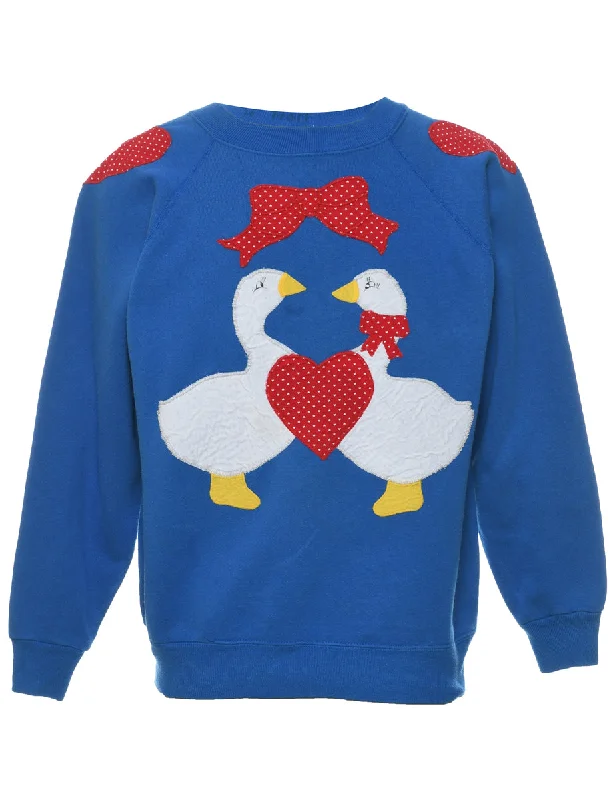 Patchwork Christmas Sweatshirt - M