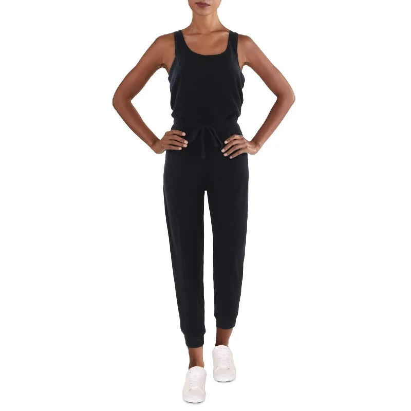 Spiritual Gangster Womens Ribbed Drawstring Jogger Jumpsuit