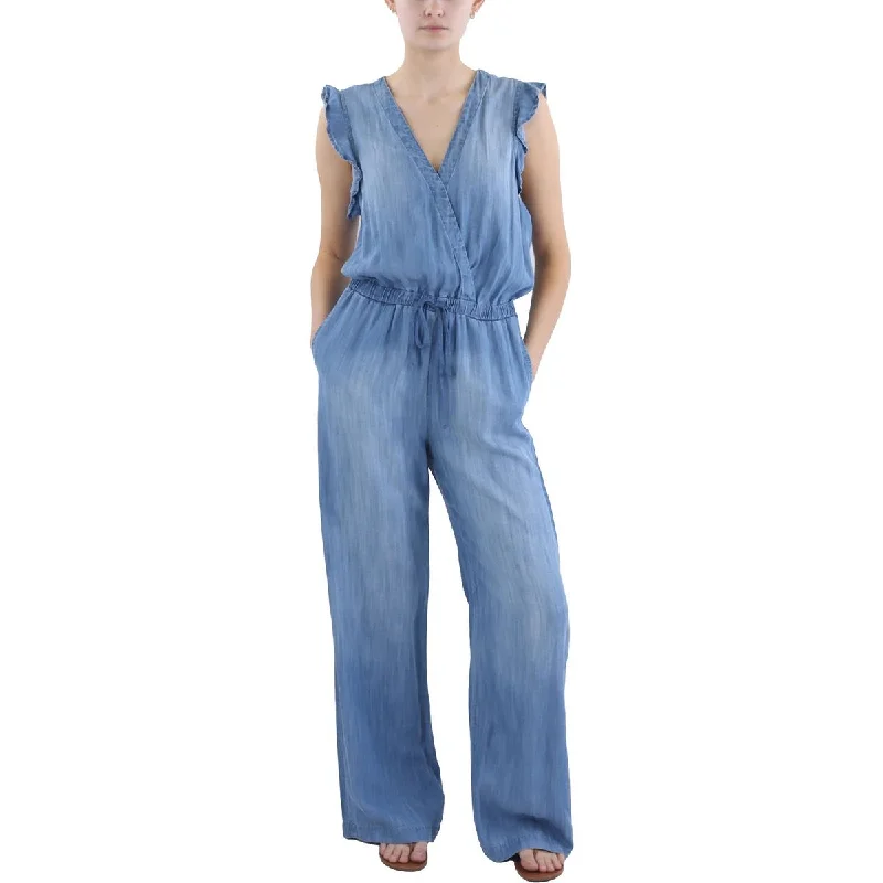 Bella Dahl Womens Tencel Wide Leg Jumpsuit