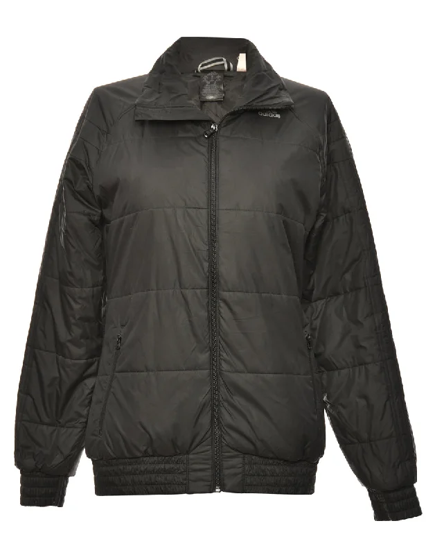 Black Classic Adidas Puffer Jacket - L